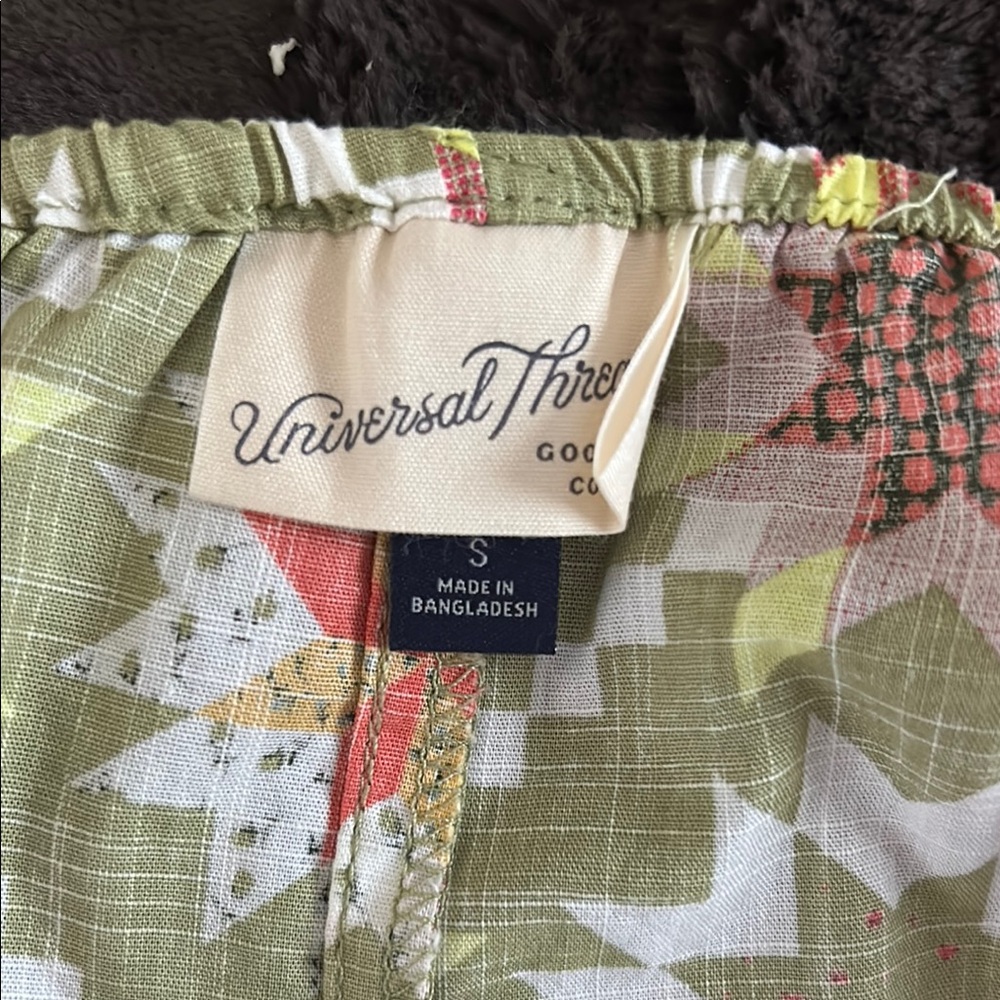 Universal Thread Green And Orange Patterned Dress - image 2